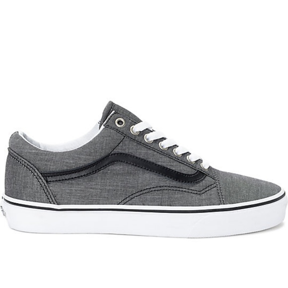 Vans Other - Vans Old Skool Black Chambray Skate Shoes Men's